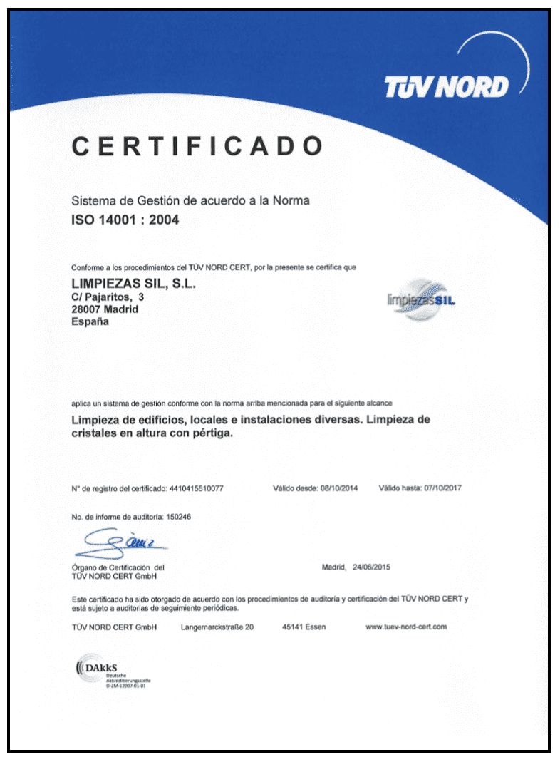 certificado 14001