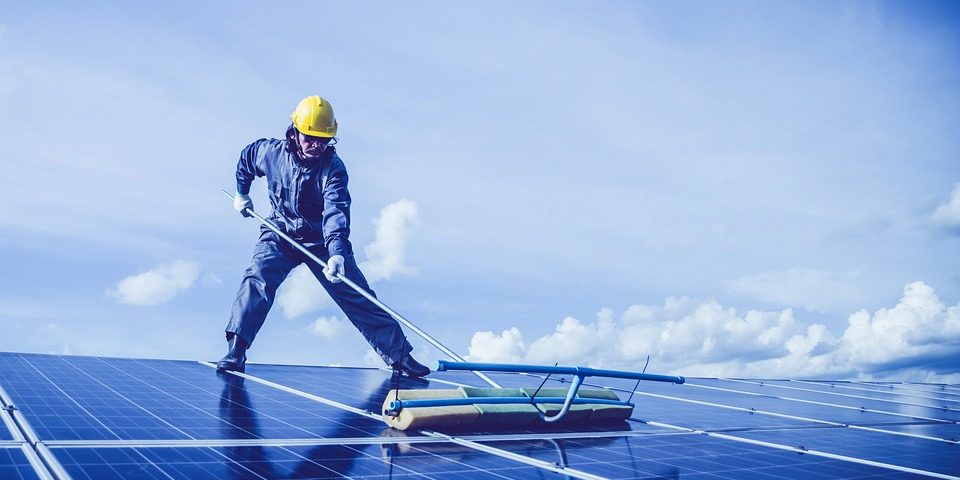 Cepillo para limpiar placas solares-Limpieza fotovoltaica